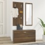 Set de mueble zapatero 3 en 1 madera contrachapada marrón roble de , Zapateros y organizadores de calzado - Ref: Foro24-34257...