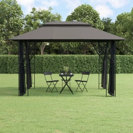 Cenador con paredes acero gris antracita 400x300x270 cm de , Carpas y cenadores - Ref: Foro24-360144, Precio: 303,36 €, Descu...