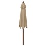 Sombrilla de jardín con poste de madera gris taupé 299x240 cm de , Sombrillas - Ref: Foro24-363170, Precio: 86,53 €, Descuent...