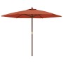 Sombrilla de jardín con poste de madera terracota 299x240 cm de , Sombrillas - Ref: Foro24-363172, Precio: 80,48 €, Descuento: %