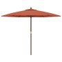 Sombrilla de jardín con poste de madera terracota 299x240 cm de , Sombrillas - Ref: Foro24-363172, Precio: 80,48 €, Descuento: %