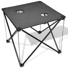 Mesa de camping plegable gris de , Mobiliario de camping - Ref: Foro24-41488, Precio: 22,23 €, Descuento: %