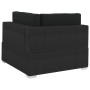 Set de sofás de jardín 3 piezas y cojines ratán sintético negro de vidaXL, Conjuntos de jardín - Ref: Foro24-47267, Precio: 3...