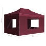 Carpa plegable profesional y paredes aluminio rojo tinto 4,5x3m de , Carpas y cenadores - Ref: Foro24-45499, Precio: 268,24 €...