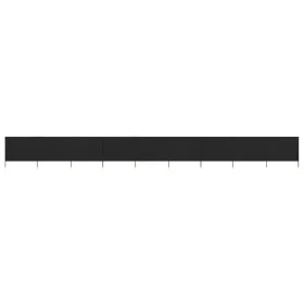 Paravientos de playa de 9 paneles tela negro 1200x160 cm de , Sombrillas - Ref: Foro24-47202, Precio: 114,60 €, Descuento: %
