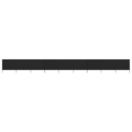 Paravientos de playa de 9 paneles tela negro 1200x160 cm de , Sombrillas - Ref: Foro24-47202, Precio: 138,41 €, Descuento: %