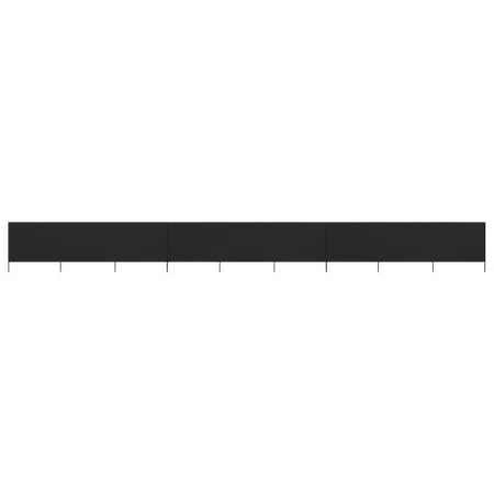 Paravientos de playa de 9 paneles tela negro 1200x160 cm de , Sombrillas - Ref: Foro24-47202, Precio: 114,60 €, Descuento: %