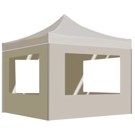 Carpa plegable profesional paredes aluminio color crema 2x2 m de , Carpas y cenadores - Ref: Foro24-48930, Precio: 159,87 €, ...