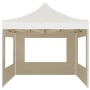 Carpa plegable profesional paredes aluminio color crema 2x2 m de , Carpas y cenadores - Ref: Foro24-48930, Precio: 158,85 €, ...