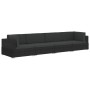 Set de sofás de jardín 4 piezas y cojines ratán sintético negro de vidaXL, Conjuntos de jardín - Ref: Foro24-47271, Precio: 3...