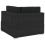 Set de sofás de jardín 4 piezas y cojines ratán sintético negro de vidaXL, Conjuntos de jardín - Ref: Foro24-47271, Precio: 3...