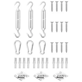 Sail awning accessory set 9 pcs stainless steel by , Accessories for awnings - Ref: Foro24-310242, Price: 17,70 €, Discount: %