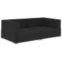 Ecksitzgruppe mit Kissen 2 Stück aus schwarzem PE-Rattan von vidaXL, Modulare Sofas für den Außenbereich - Ref: Foro24-47263,...