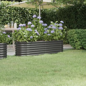 Jardinera arriate acero recubierto polvo antracita 152x40x36 cm de , Maceteros y jardineras - Ref: Foro24-318871, Precio: 46,...