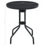 Mesa de jardín acero y vidrio negro 60 cm de vidaXL, Mesas de jardín - Ref: Foro24-47252, Precio: 57,62 €, Descuento: %