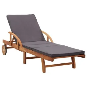 Tumbona con cojín madera maciza de acacia de vidaXL, Tumbonas - Ref: Foro24-46026, Precio: 245,24 €, Descuento: %