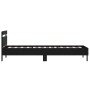 Estructura cama con cabecero madera ingeniería negro 100x200 cm de , Camas y somieres - Ref: Foro24-838527, Precio: 77,79 €, ...