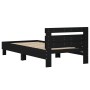 Estructura cama con cabecero madera ingeniería negro 100x200 cm de , Camas y somieres - Ref: Foro24-838527, Precio: 77,79 €, ...