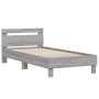 Cama con cabecero madera de ingeniería gris Sonoma 100x200 cm de , Camas y somieres - Ref: Foro24-838531, Precio: 93,61 €, De...