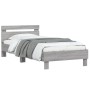 Cama con cabecero madera de ingeniería gris Sonoma 100x200 cm de , Camas y somieres - Ref: Foro24-838531, Precio: 93,61 €, De...