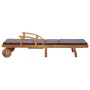 Tumbona con cojín madera maciza de acacia de vidaXL, Tumbonas - Ref: Foro24-46026, Precio: 239,50 €, Descuento: %