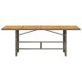 Mesa de jardín superficie de madera ratán PE gris 190x80x74 cm de , Mesas de jardín - Ref: Foro24-365310, Precio: 243,62 €, D...