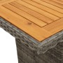 Mesa de jardín superficie de madera ratán PE gris 190x80x74 cm de , Mesas de jardín - Ref: Foro24-365310, Precio: 243,62 €, D...