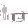 Mesa de jardín superficie de madera ratán PE gris 190x80x74 cm de , Mesas de jardín - Ref: Foro24-365310, Precio: 243,62 €, D...