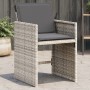 Sillones de jardín con cojines 4 uds ratán sintético gris claro de , Sillas de jardín - Ref: Foro24-364988, Precio: 156,60 €,...