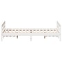 Estructura de cama con cabecero madera pino blanco 120x200 cm de , Camas y somieres - Ref: Foro24-842791, Precio: 155,56 €, D...