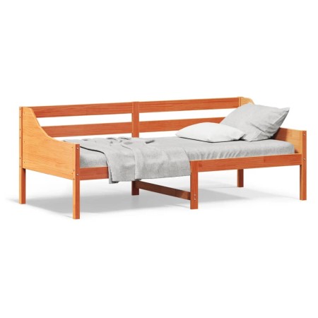 Sofá cama de madera maciza de pino marrón cera 80x200 cm de , Camas y somieres - Ref: Foro24-842829, Precio: 109,46 €, Descue...
