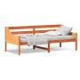 Sofá cama de madera maciza de pino marrón cera 80x200 cm de , Camas y somieres - Ref: Foro24-842829, Precio: 109,46 €, Descue...