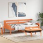 Sofá cama de madera maciza de pino marrón cera 80x200 cm de , Camas y somieres - Ref: Foro24-842829, Precio: 109,46 €, Descue...