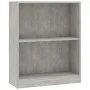 Estantería madera de ingeniería gris hormigón 60x24x76 cm de vidaXL, Librerías y estanterías - Ref: Foro24-800859, Precio: 28...
