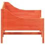 Sofá cama de madera maciza de pino marrón cera 90x190 cm de , Camas y somieres - Ref: Foro24-842841, Precio: 115,05 €, Descue...
