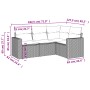 Juego de sofás jardín 4 pzas con cojines ratán sintético negro de , Sofás modulares de exterior - Ref: Foro24-3251243, Precio...