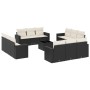 Set de sofás de jardín y cojines 13 pzas ratán sintético negro de , Sofás modulares de exterior - Ref: Foro24-3251113, Precio...
