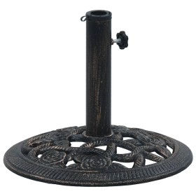 Base de sombrilla de hierro fundido negro y bronce 9 kg 40 cm de vidaXL, Bases para sombrillas - Ref: Foro24-47865, Precio: 4...