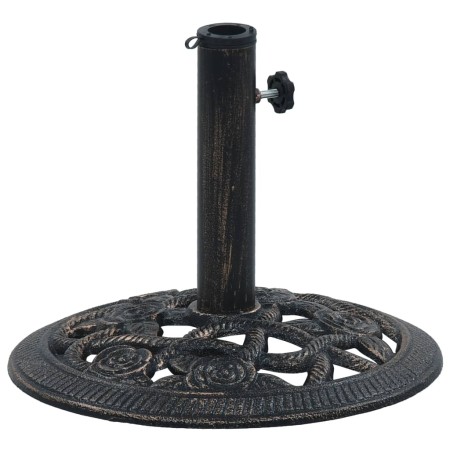 Base de sombrilla de hierro fundido negro y bronce 9 kg 40 cm de vidaXL, Bases para sombrillas - Ref: Foro24-47865, Precio: 4...