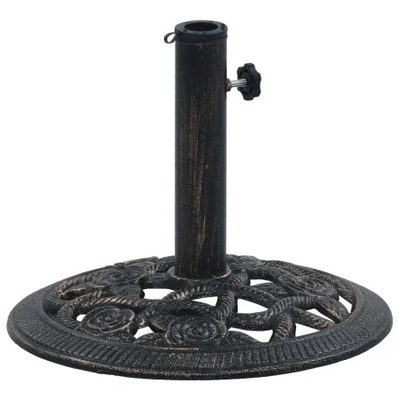 Base de sombrilla de hierro fundido negro y bronce 9 kg 40 cm de vidaXL, Bases para sombrillas - Ref: Foro24-47865, Precio: 4...