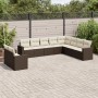 Set de sofás de jardín 10 pzas y cojines ratán sintético marrón de , Conjuntos de jardín - Ref: Foro24-3219163, Precio: 655,9...