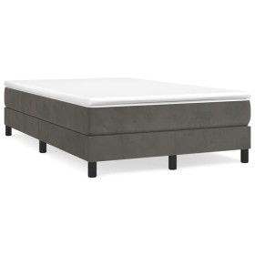 Cama box spring con colchón terciopelo gris oscuro 120x190 cm de , Camas y somieres - Ref: Foro24-3269678, Precio: 345,25 €, ...