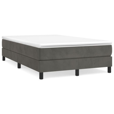 Cama box spring con colchón terciopelo gris oscuro 120x190 cm de , Camas y somieres - Ref: Foro24-3269678, Precio: 345,25 €, ...