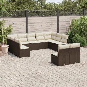 Set de sofás de jardín 11 pzas cojines ratán sintético marrón de , Conjuntos de jardín - Ref: Foro24-3218353, Precio: 672,09 ...