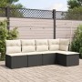 Set de muebles de jardín 5 pzas y cojines ratán sintético negro de , Conjuntos de jardín - Ref: Foro24-3249355, Precio: 273,8...