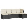 Set de muebles de jardín 5 pzas y cojines ratán sintético negro de , Conjuntos de jardín - Ref: Foro24-3249355, Precio: 273,8...