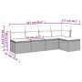 Set de muebles de jardín 5 pzas y cojines ratán sintético negro de , Conjuntos de jardín - Ref: Foro24-3249355, Precio: 273,8...