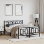 Estructura de cama cabecero y estribo metal negro 135x190 cm de , Camas y somieres - Ref: Foro24-374258, Precio: 129,29 €, De...