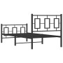 Estructura de cama con cabecero y estribo metal negro 90x190 cm de , Camas y somieres - Ref: Foro24-374251, Precio: 92,17 €, ...