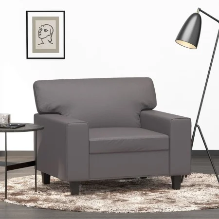 Sillón cuero sintético gris 60 cm de , Sofás - Ref: Foro24-359409, Precio: 132,24 €, Descuento: %